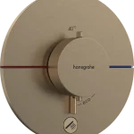 Biztonságos vásárlás Hansgrohe ShowerSelect Comfort S falsík alatti 1 funkciós termosztát mennyiségszabályozóval, szálcsiszolt bronz 15562140Hansgrohe