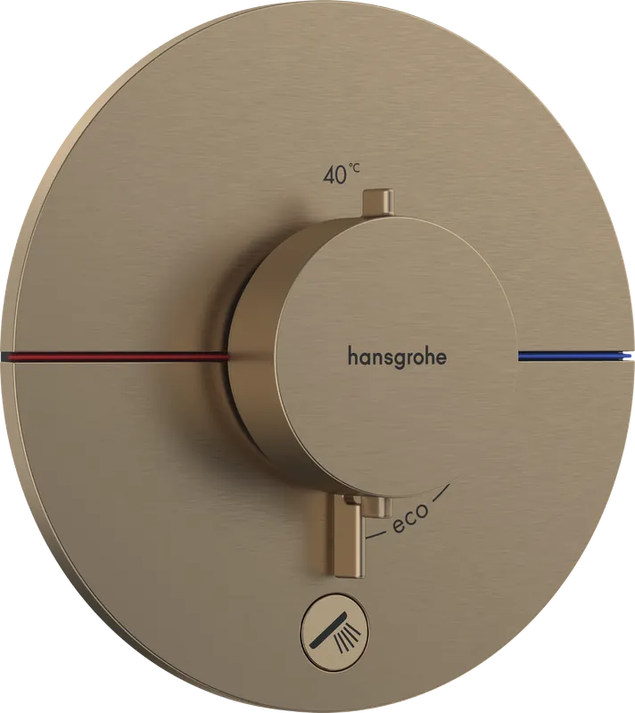 Biztonságos vásárlás Hansgrohe ShowerSelect Comfort S falsík alatti 1 funkciós termosztát mennyiségszabályozóval, szálcsiszolt bronz 15562140Hansgrohe