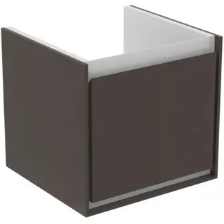 Csak ma Ideal Standard Connect Air Cube 43 cm fali mosdótartó szekrény 1 fiókkal, matt sötétbarna E0842VYIdeal Standard