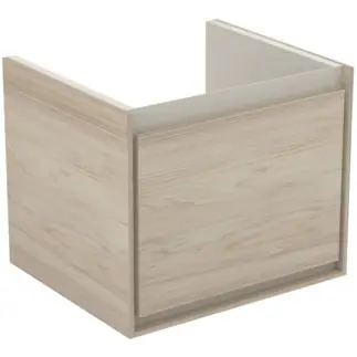 Korlátozott ajánlat Ideal Standard Connect Air Cube 48 cm fali mosdótartó szekrény 1 fiókkal, világosbarna fa E0844UKIdeal Standard