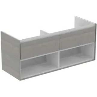 Ideal Standard Connect Air 120 cm fali mosdótartó szekrény nyitott polccal, világosszürke fa E0829PSIdeal Standard Azonnali szállítás