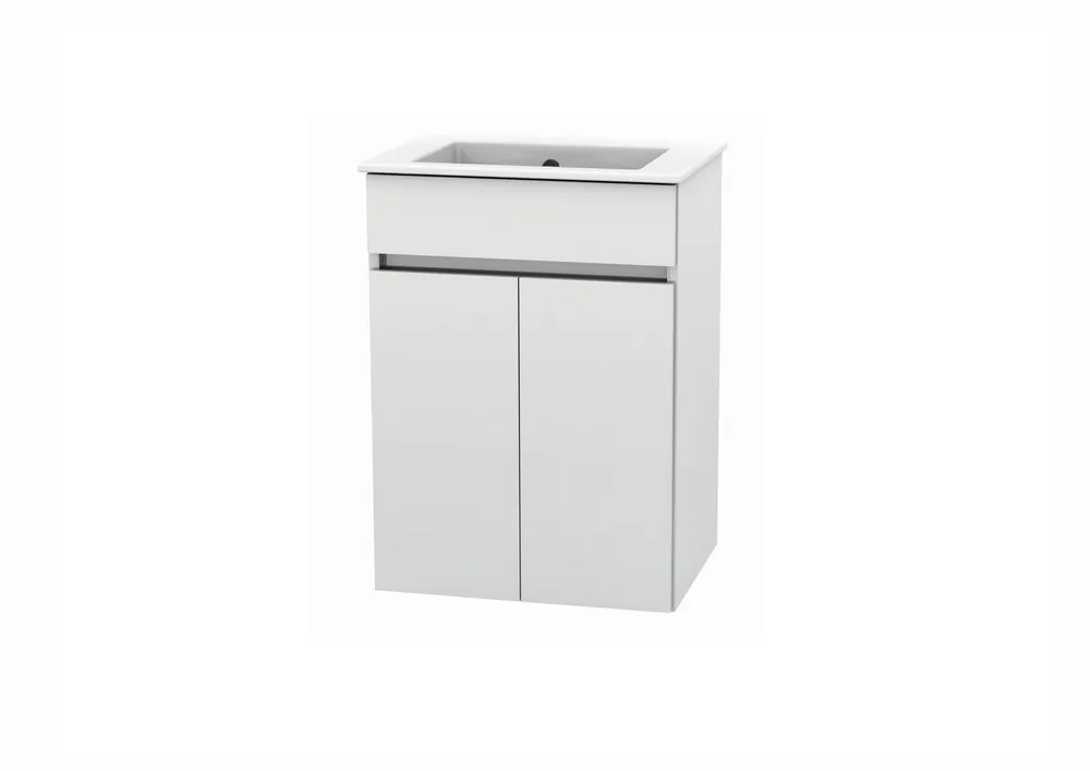 Roca Unik Cube 55x43 cm mosdószekrény mosdóval, fényes fehér A851193806Roca Outlet