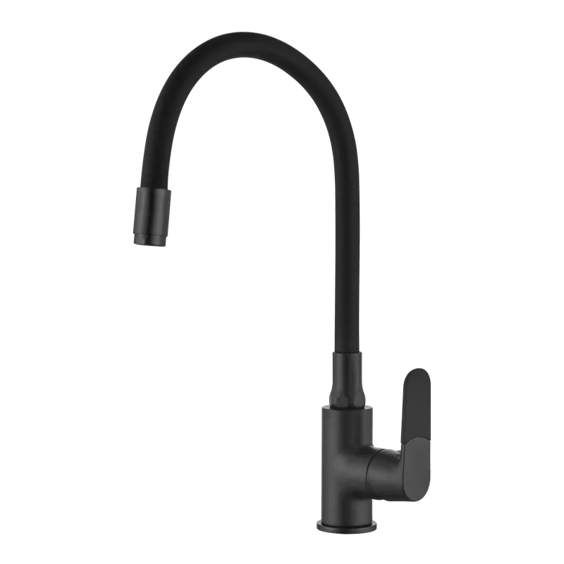 Kedvezmény Invena JOGA PLUS konyhai csaptelep, flexibilis kifolyócsővel, matt fekete BZ-32-P04-CInvena
