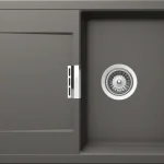 Alacsony ár Schock Mono D-100S Cristadur mosogató, sötétszürke MOND100SSILVSCHOCK