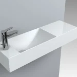 Vedd meg online LunArt Alonzo L 81x26 cm balos mosdó, fényes fehér 5999123005243LunArt