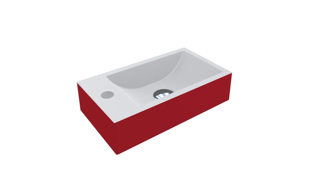 Korlátozott ajánlat LunArt Amy R 41x23 cm jobbos mosdó, RAL szín 5999123002679-CLunArt
