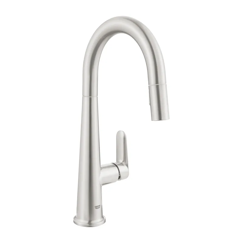 Akciós ár Grohe Veletto egykaros mosogatócsaptelep kihúzható zuhanyfejjel supersteel 30419DC0Grohe