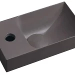 Gyors szállítás Sapho PICCOLINO 31x17 cm balos betonmosdó, sötétbarna PK30015Sapho
