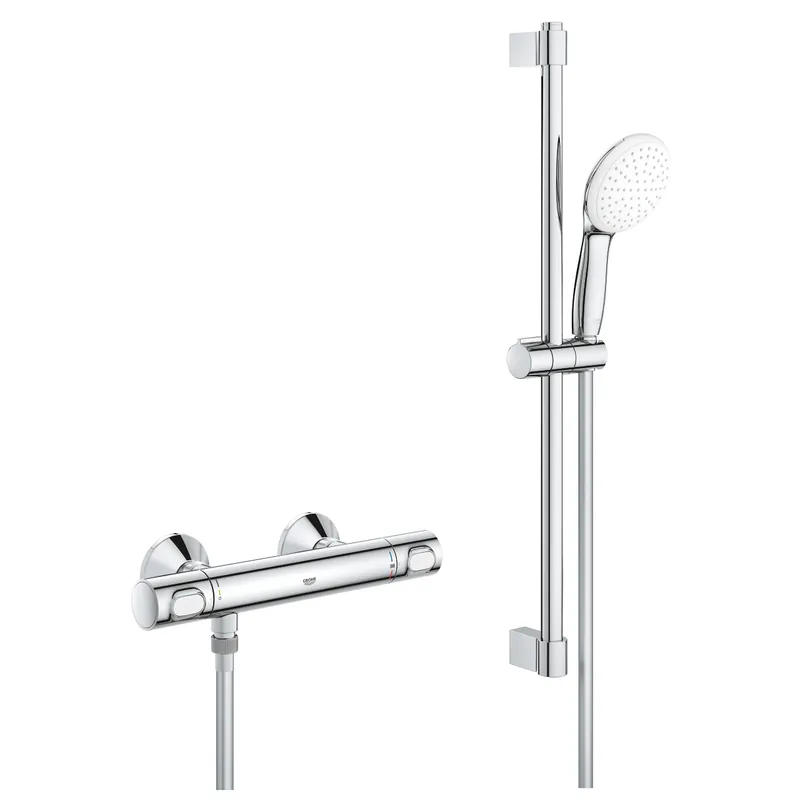 Ne maradj le Grohe Grohtherm 500 termosztátos zuhanycsaptelep zuhanyszettel, króm 34796001Grohe