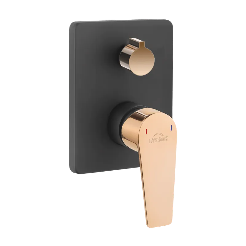 Invena Midnight két funkciós falsík alatti csaptelep, matt fekete/rose gold BP-35-002-VInvena Gyors szállítás