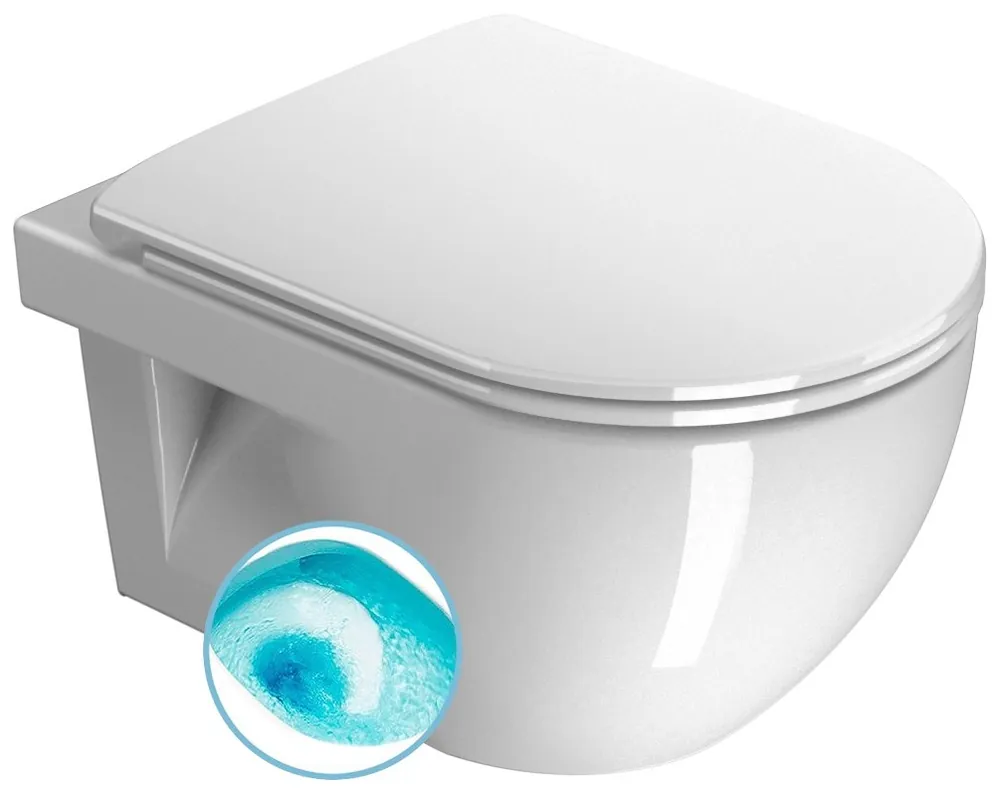 Expressz szállítás Sapho GSI CITY PRO Swirlflush ExtraGlaze fali WC, fehér 911611Sapho