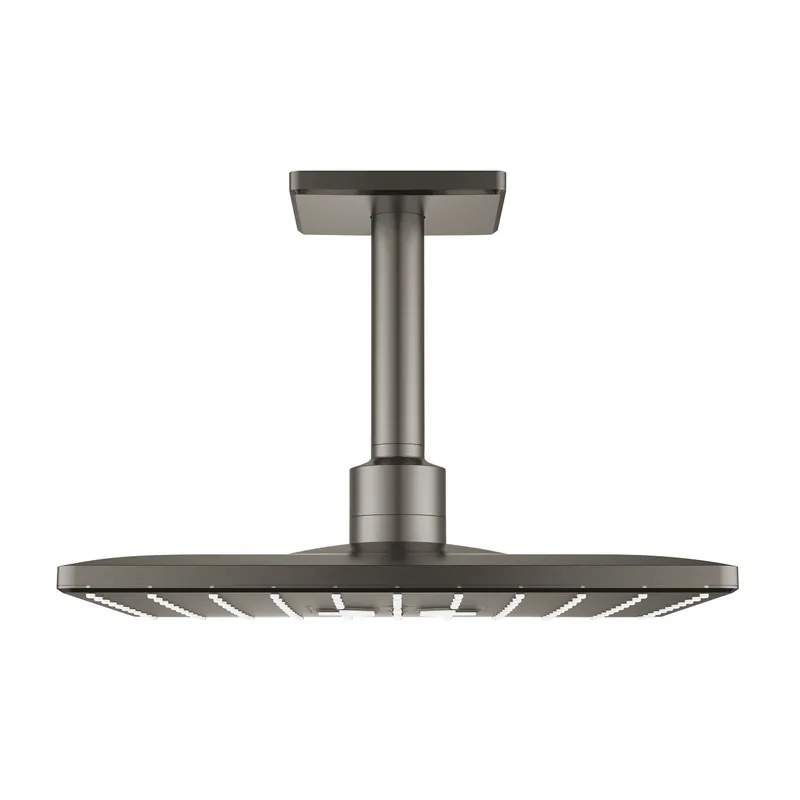 Szuper akció Grohe Rainshower 310 SmartActive Cube fejzuhany mennyzeti zuhanykarral brushed hard graphite 26481AL0Grohe