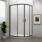 Sapho POLYSAN EASY LINE BLACK 90x80 cm íves zuhanykabin transzparent üveggel, matt fekete EL2815BPolysan Újdonság