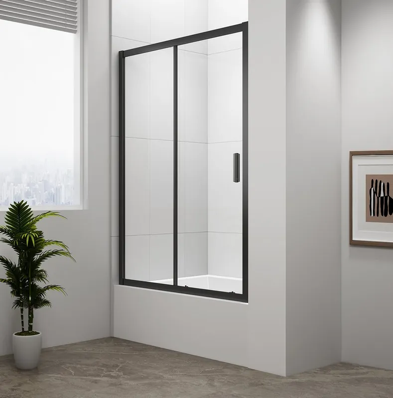Sapho POLYSAN DEEP BLACK 120 cm zuhanyajtó transzparent üveggel, matt fekete MD1216BPolysan Utolsó esély