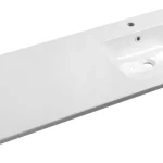 Legjobb ár Sapho ARECA 141x51,5 cm jobbos öntöttmárvány mosdó, fehér AC141RSapho