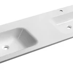 Legjobb ár Sapho ARECA 161x51,5 cm öntöttmárvány duplamosdó, fehér AC161Sapho