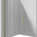Legjobb ár Deante PRIZMA 120 cm Walk-in tolóajtós zuhanyfal, szálcsiszolt arany KTJ_R32RDeante