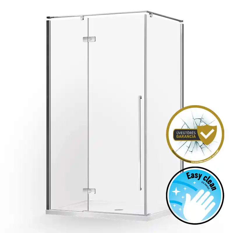 Akció Wellis Sorrento Plus 90x90 szögletes zuhanykabin Easy Clean bevonattal, balos WC00499Wellis