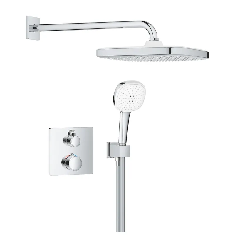 Grohe Grohtherm falsík alatti zuhanyrendszer Tempesta 250 Cube-val, króm 1039950000Grohe Azonnali szállítás