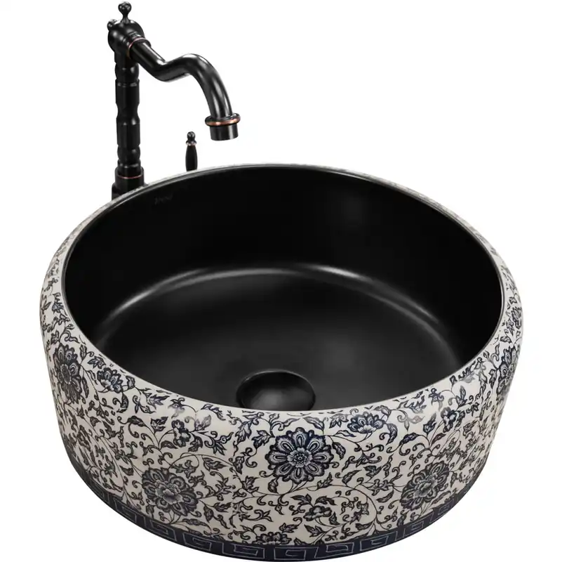 Olcsó Rea Florisa Black Matt pultra ültethető mosdó 40 cm REA-U3307Rea