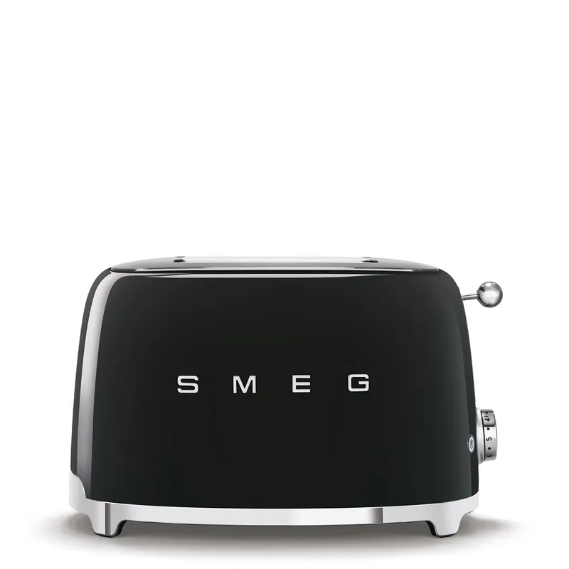 SMEG retro 2 szeletes kenyérpirító, fekete TSF01BLEUSMEG Szuper akció