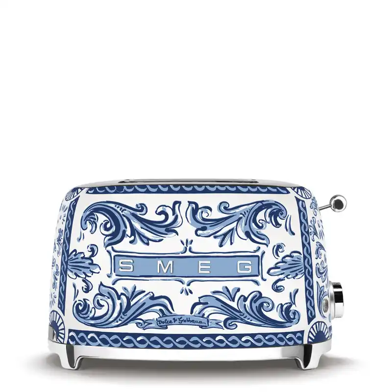 Vedd meg most SMEG & Dolce&Gabbana retro 2 szeletes kenyérpirító, Mediterrán kék TSF01DGBEUSMEG