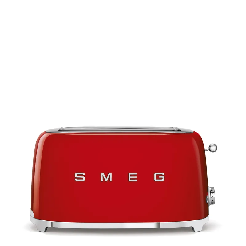 SMEG retro 4 szeletes kenyérpirító, piros TSF02RDEUSMEG Szuper akció