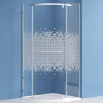 Prémium Roltechnik ARDIS 90x90 cm íves zuhanykabin mintás üveggel, króm N0799Roltechnik