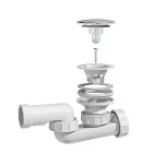 Végkiárusítás LUNART kádszifon, Chrome 5999123007445LunArt