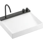Gyors kiszállítás Hansgrohe Avalegra AquaUnit 580/475 mosdórendszer zuhanyvízsugárral, szálcsiszolt fekete króm 22472340Hansgrohe