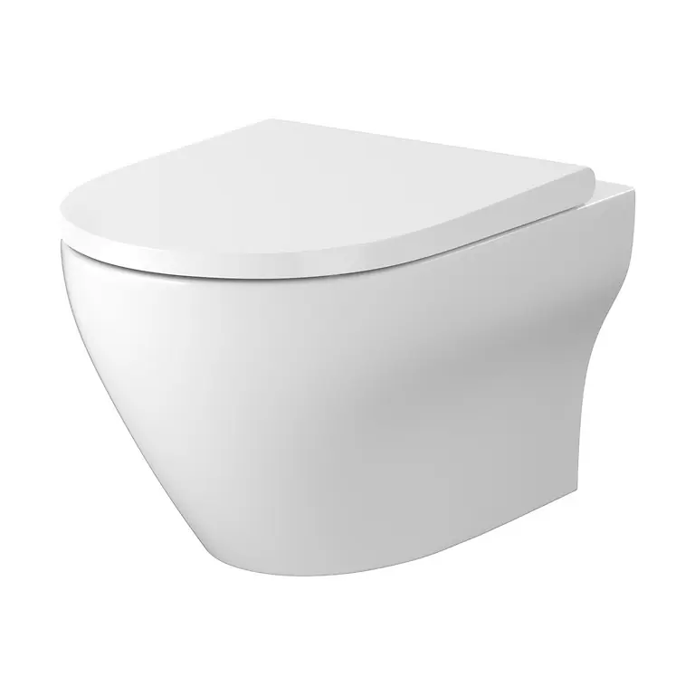 Népszerű Cersanit Larga Pro Oval Vortex fali wc lassú záródású ülőkével szett S701-885Cersanit
