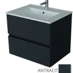 Biztonságos fizetés Tboss Sparta 60 cm alsószekrény kerámia mosdóval, antracitTboss