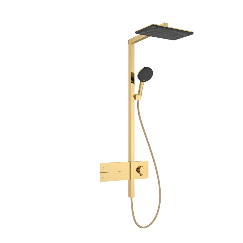 Expressz kézbesítés Hansgrohe Raindance Alive Q Showerpipe 210/340 1jet termosztátos zuhanyrendszer, polírozott arany 24580990Hansgrohe