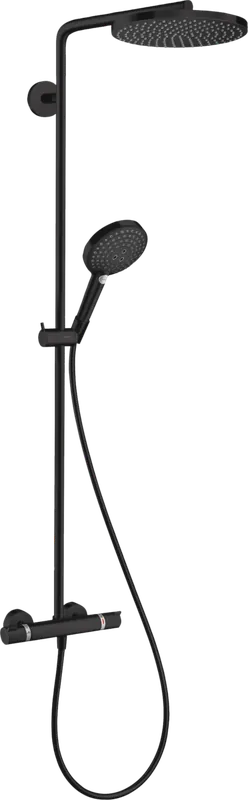 Hansgrohe Raindance S Showerpipe Ecosmart+ 240 PowderRain termosztátos zuhanyrendszer, matt fekete 28825670Hansgrohe Rendeld meg most