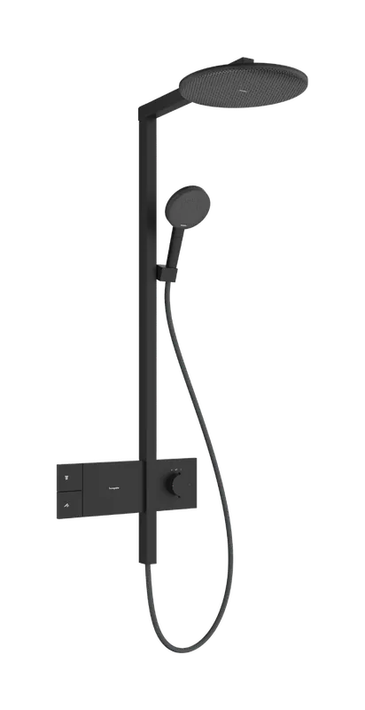 Alacsony ár Hansgrohe Raindance Alive S Showerpipe EcoSmart 300 1jet termosztátos zuhanyrendszer, matt fekete 24583670Hansgrohe