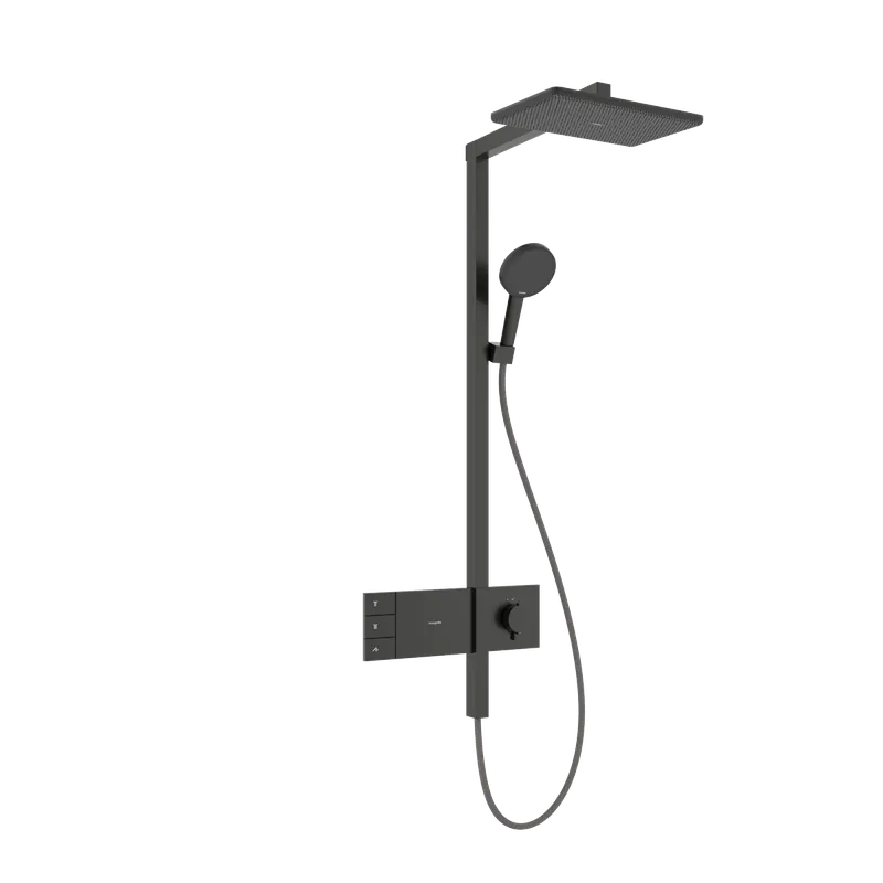 Gyors szállítás Hansgrohe Raindance Alive Q Showerpipe 210/340 2jet termosztátos zuhanyrendszer, szálcsiszolt fekete króm 24590340Hansgrohe