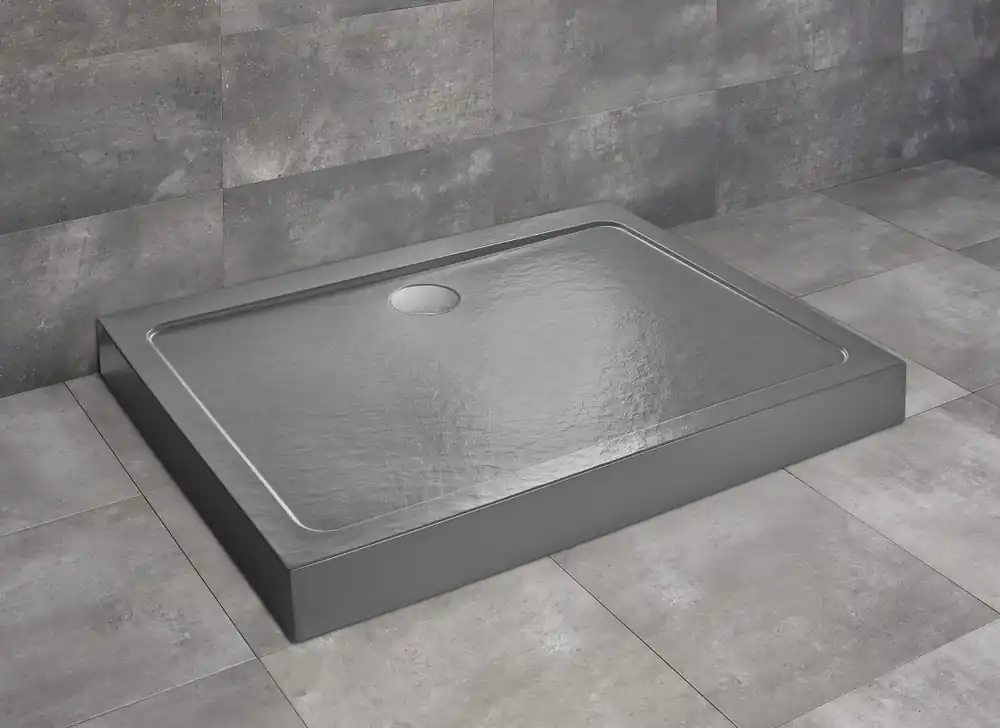 Azonnal elérhető Radaway Doros Stone D 100x80 cm zuhanytálca előlappal, antracit SDRD1080-05-64SRadaway