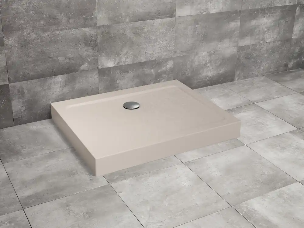 Különleges ajánlat Radaway Doros Stone D 100x90 cm zuhanytálca előlappal, beige SDRD1090-05-84SRadaway