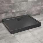 Szuper ajánlat Radaway Doros Stone D 110x80 cm zuhanytálca előlappal, fekete SDRD1180-05-54SRadaway