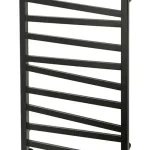 Végkiárusítás Radeco River 2 fürdőszobai radiátor 865X530 mm 333 W, fekete (RAL 9005)Radeco