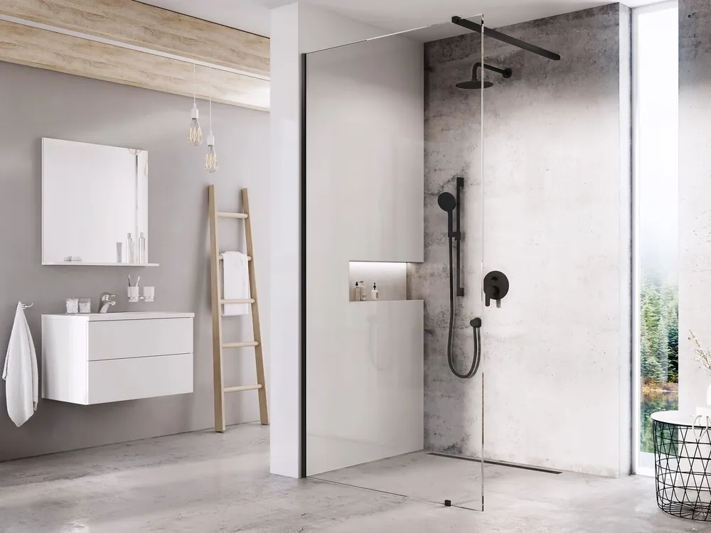 Ravak Wall 150 cm Walk-In zuhanyfal Transparent üveggel, fekete GW9WP030SZ1Ravak Csak ma