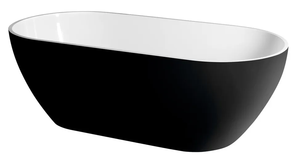 Sapho POLYSAN REDUTA 171x81 cm szabadon álló kád, fehér/fekete 72973Polysan Vásárlói kedvenc