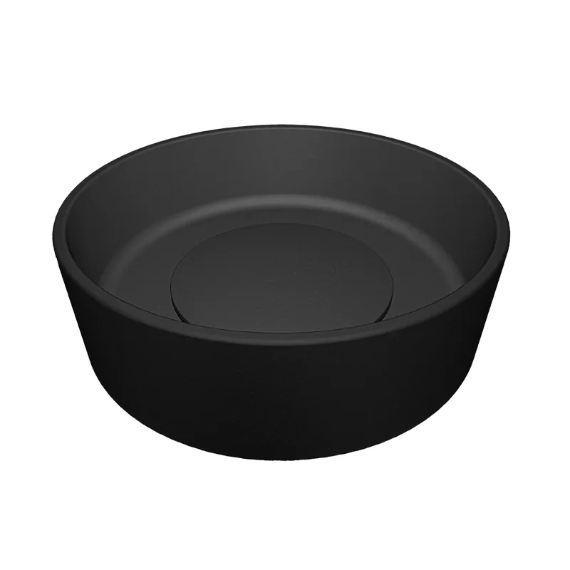 LAVEO PERL kerek gránit mosdó gránit click-clack leeresztővel 36 cm, fekete VGP1710TLaveo Nézd meg most