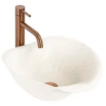 Árcsökkenés Rea HM-34B Handmade ART pultra ültethető mosdó, bézs REA-U0609Rea