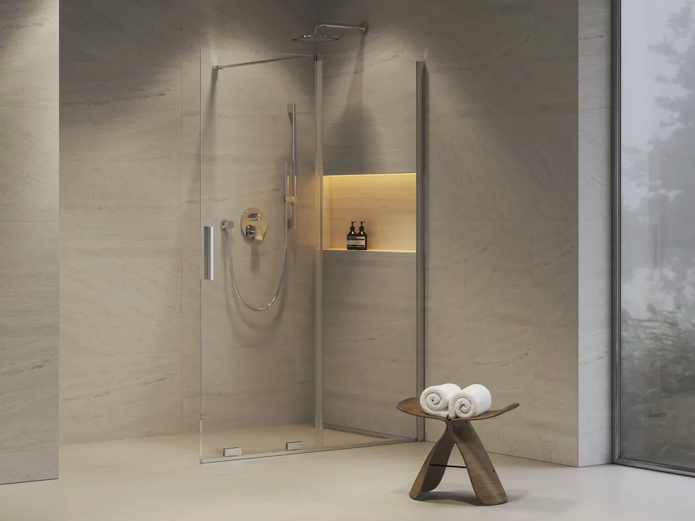 Azonnal elérhető Ravak Roll 120 cm Walk-In zuhanyfal Transparent üveggel, krómhatású X9WVG0C00Z1Ravak