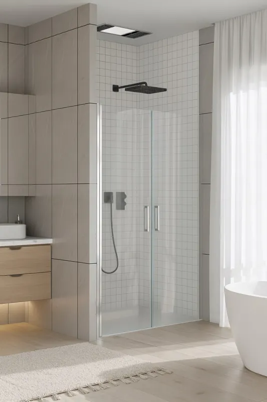 Inspiro Design Doppia 80 cm duplaszárnyú zuhanyajtó, króm ZUAD-80Inspiro Design Különleges ajánlat