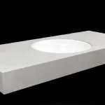 DesignFlow - Mediterrán Kerámia - Egyedi, kézzel készített mosdópult - 1200x550x120 - Kerek mosdó - Base Ash Vedd meg online